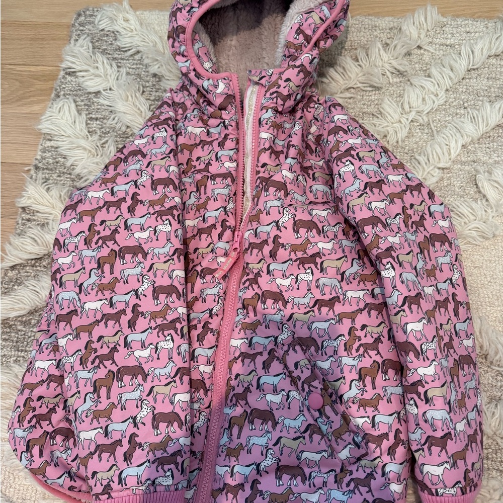 Mini Boden Pink Unicorn Raincoat